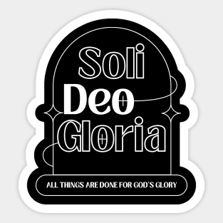 Soli Deo Gloria Modern Design in Dark Theme Sticker